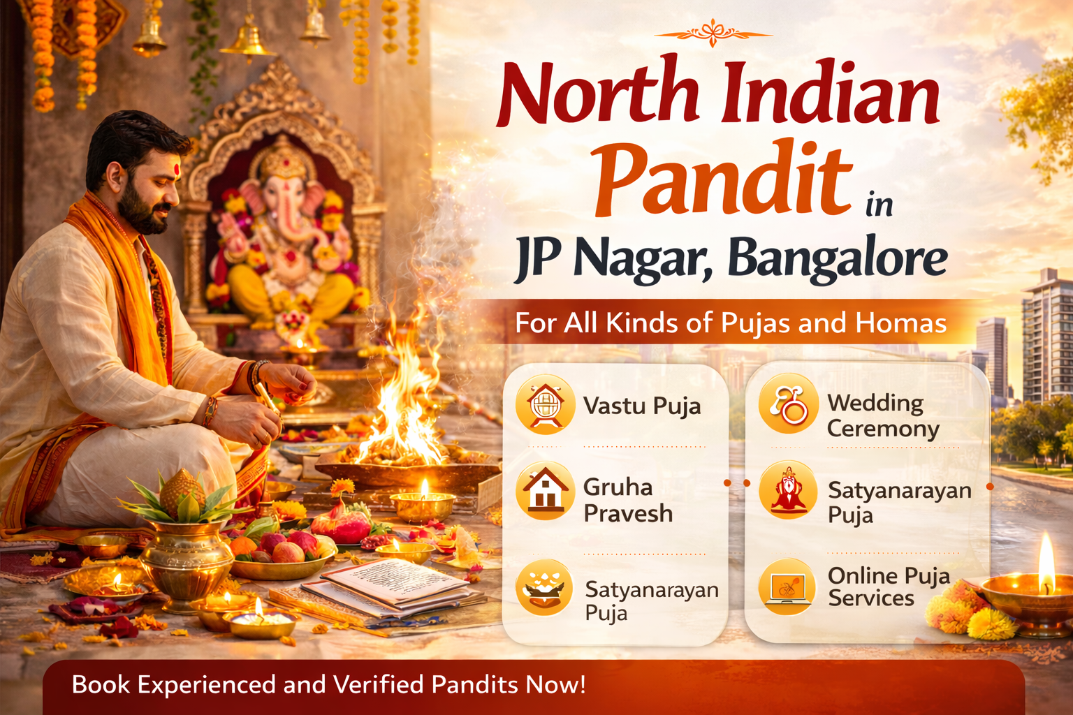 North Indian Pandit in JP Nagar Bangalore